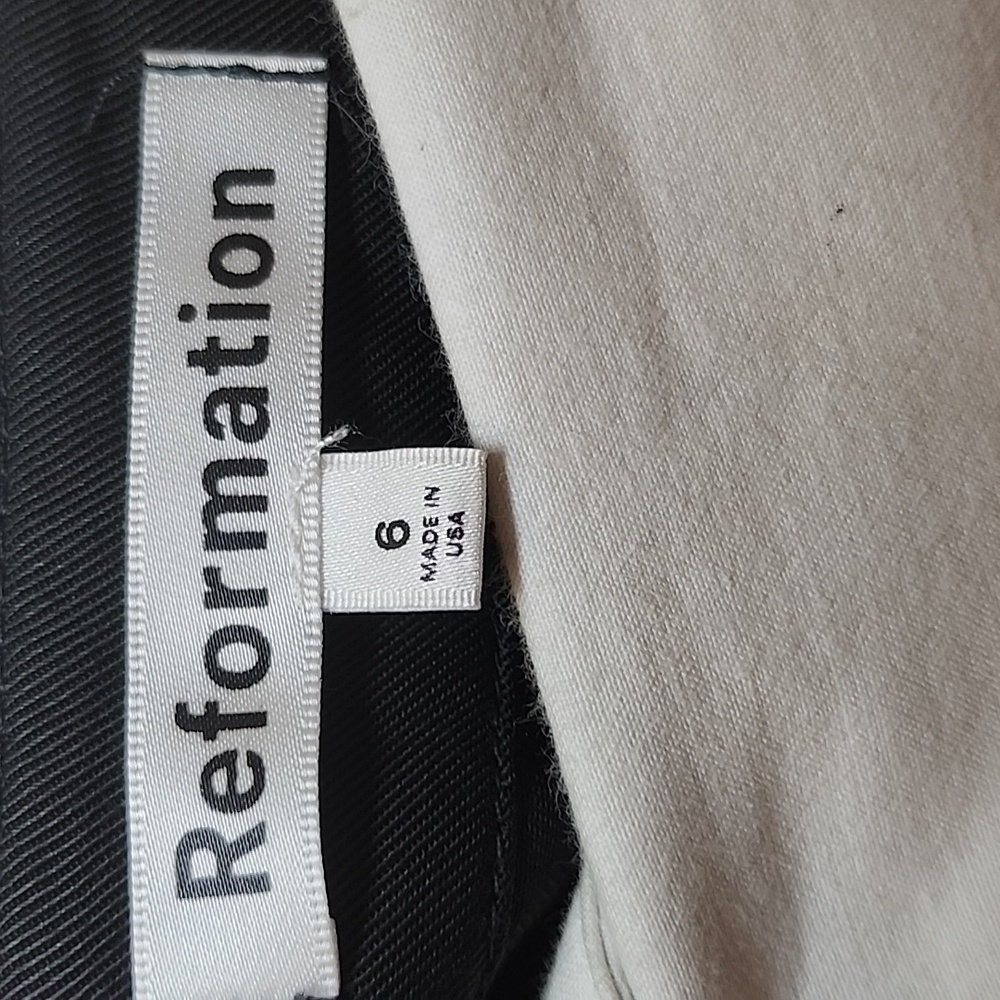 Reformation Stevie Black and White Women's Pants Size 6 - Picture 9 of 16